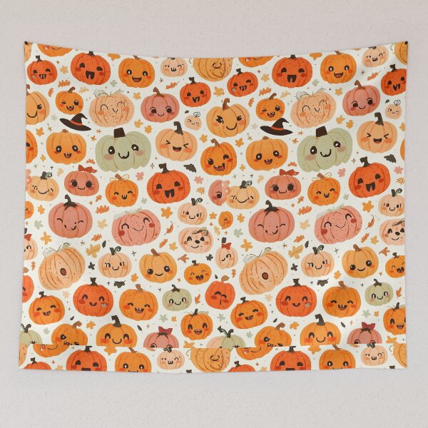 Item preview, Charming Pumpkin Scatter: Cute Fall Harvest Halloween Terracota Pie Banana designed and sold by MoonlitDoodles1.