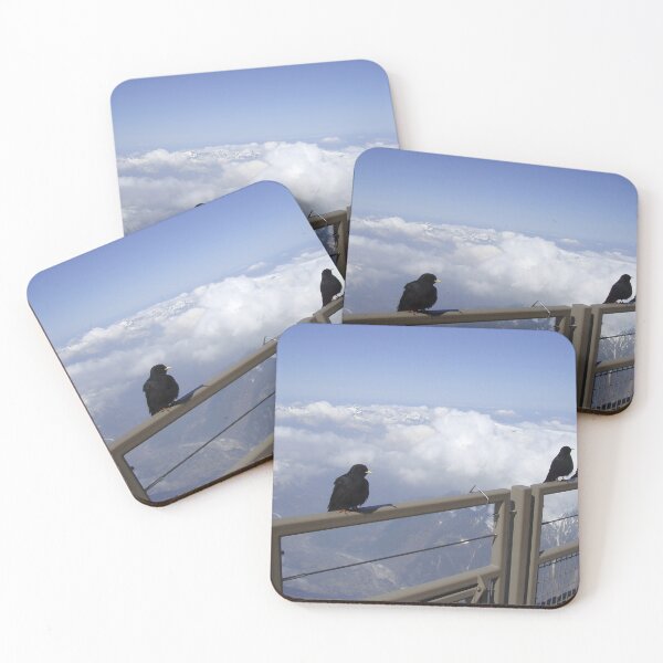 Item preview, Alpine Choughs top of Aiguille Du Midi tram designed and sold by fungus50.