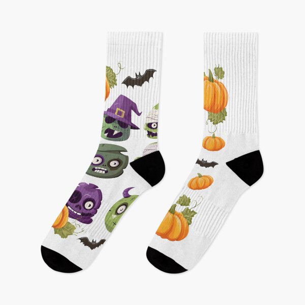 Item preview, Cute Spooky Halloween Faces – Funny Zombie and Pumpkin Cartoon Design designed and sold by DesignArtist.ia.