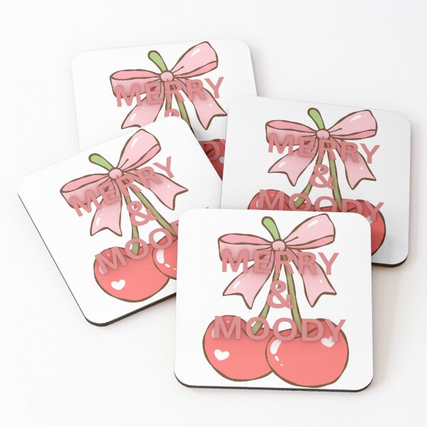Item preview, Merry & Moody – Cute Cherry Bow Aesthetic Christmas Design designed and sold by Brainy Bites19.
