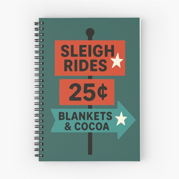 Item preview, Sleigh Rides Sign – Vintage Winter Arrow Sign with Blankets & Cocoa designed and sold by PrintSmithArt.
