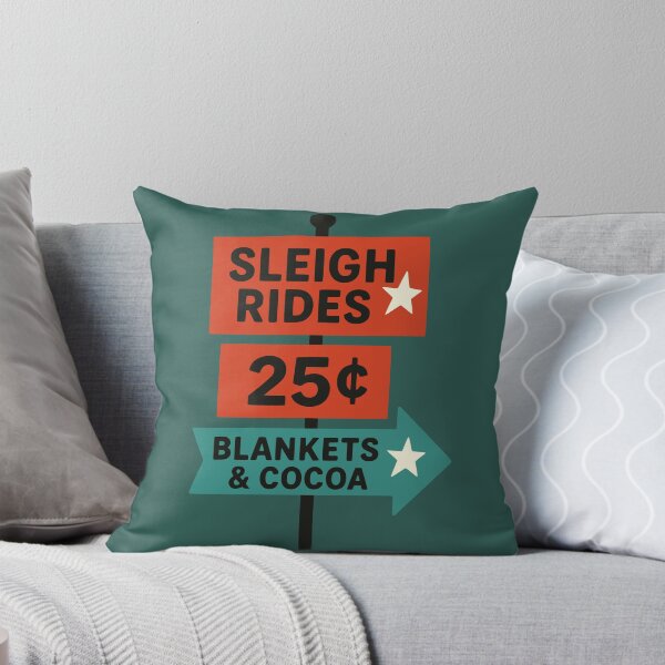 Item preview, Sleigh Rides Sign – Vintage Winter Arrow Sign with Blankets & Cocoa designed and sold by PrintSmithArt.