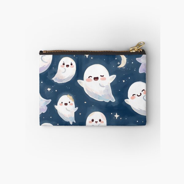 Item preview, Kawaii Ghost Happy Watercolor Midnight Floating designed and sold by MoonlitDoodles1.