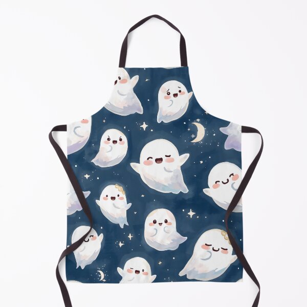 Item preview, Kawaii Ghost Happy Watercolor Midnight Floating designed and sold by MoonlitDoodles1.