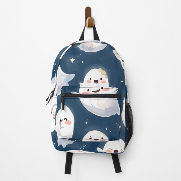 Item preview, Kawaii Ghost Happy Watercolor Midnight Floating designed and sold by MoonlitDoodles1.