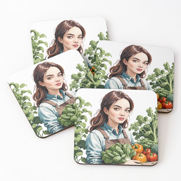 Item preview, Ilustración de una niña jardinera sobre un fondo blanco designed and sold by simaso.