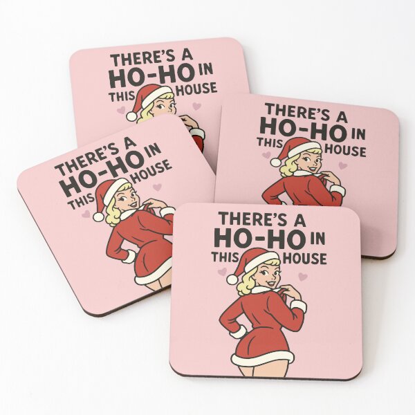 Item preview, There’s a Ho-Ho in This House – Retro Pin-Up Christmas Design designed and sold by PrintSmithArt.