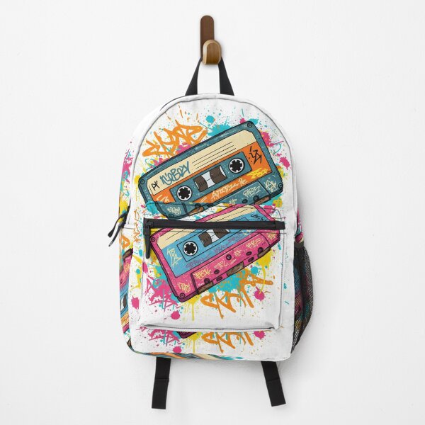 Item preview, Retro Cassette Graffiti Art – Vintage 80s Music Design designed and sold by R-B-Colors.