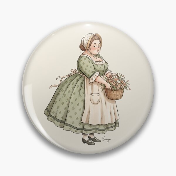 Item preview, Cottage Woman Gathering Wildflowers designed and sold by Pasteltone.