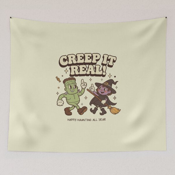 Item preview, Creep It Real Retro Frankenstein Witch Friends designed and sold by HoopeStylee.