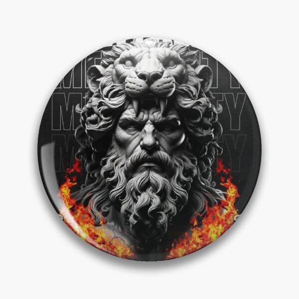 Item preview, MENTALITY Lion Head Statue Fire Graphic designed and sold by Odels.