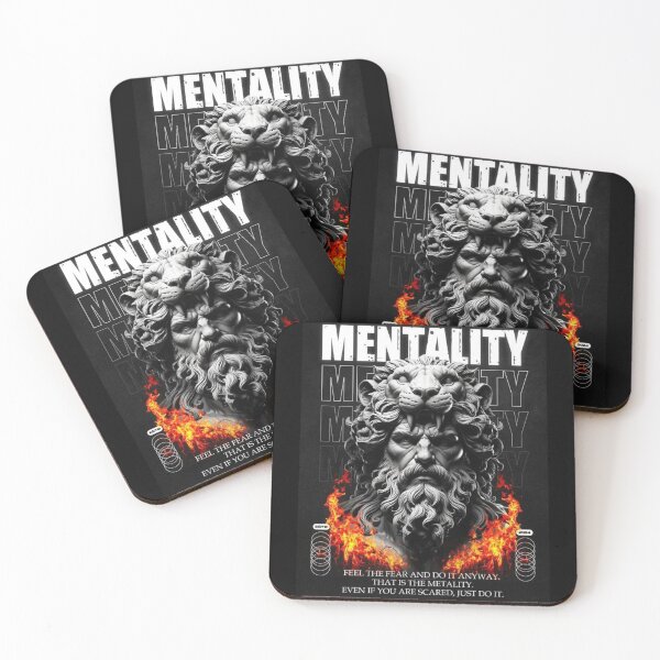 Item preview, MENTALITY Lion Head Statue Fire Graphic designed and sold by Odels.