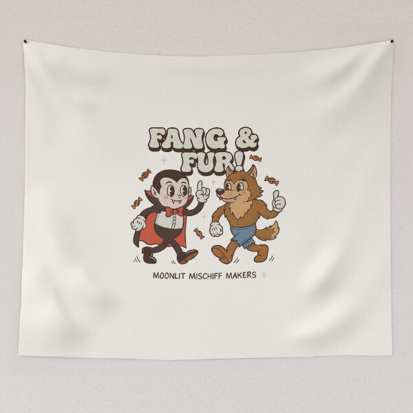 Item preview, Fang Fur Moonlit Mischief Makers Retro Monsters designed and sold by HoopeStylee.