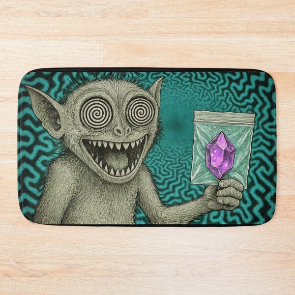 Item preview, Crystal Mind – Psychedelic Lemur with Amethyst Energy designed and sold by DarkSpaceVibes.