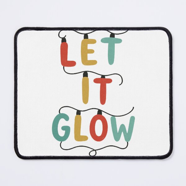 Item preview, "Let It Glow – Retro Holiday Light Typography designed and sold by PrintSmithArt.