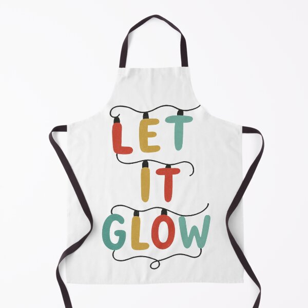 Item preview, "Let It Glow – Retro Holiday Light Typography designed and sold by PrintSmithArt.