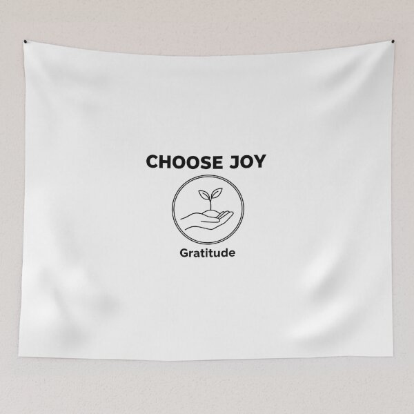 Aperçu de l'œuvre Choose Joy Minimalist Tee - Daily Gratitude & Growth Mindset créée et vendue par MINIMA.LIGN.