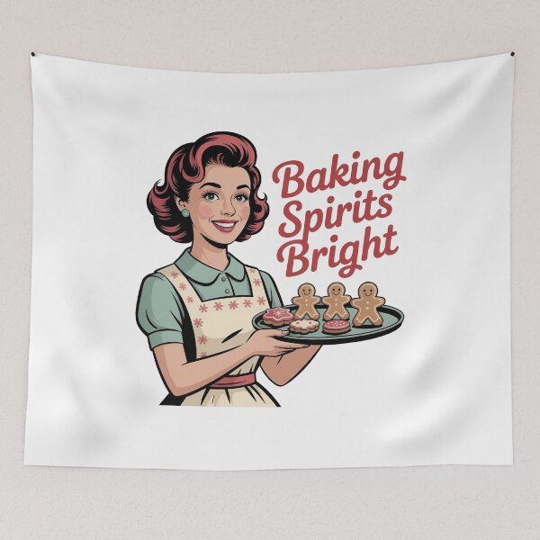 Item preview, Baking Spirits Bright – Vintage Retro Christmas designed and sold by WikaKowalczyk.