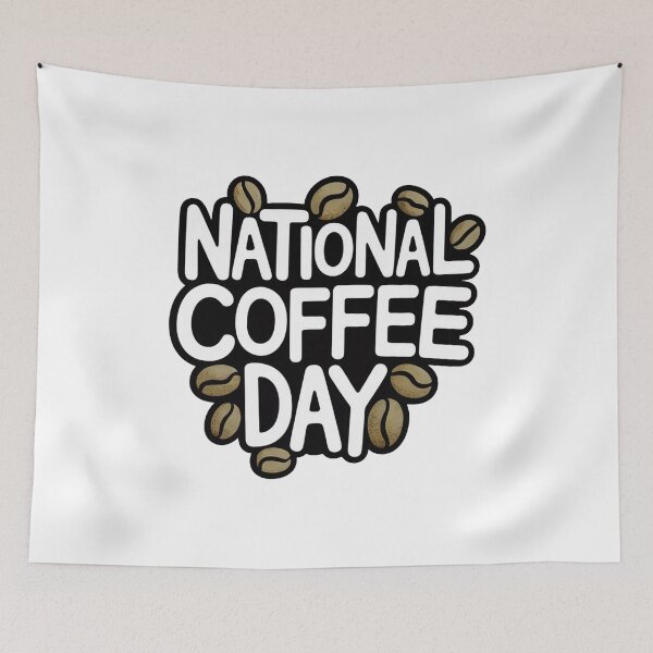 Item preview, National Coffee Day Celebration Design designed and sold by MonkiFlipp.