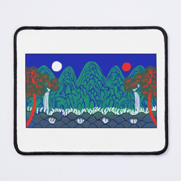 Item preview, Sun and moon and five peaks, 일월오봉도, Old Korean Painting Sticker designed and sold by SHiNStudio.