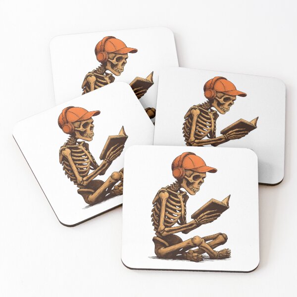 Item preview, Skeleton Reader – Orange Cap & Headphones Anime Art designed and sold by FUIRY .