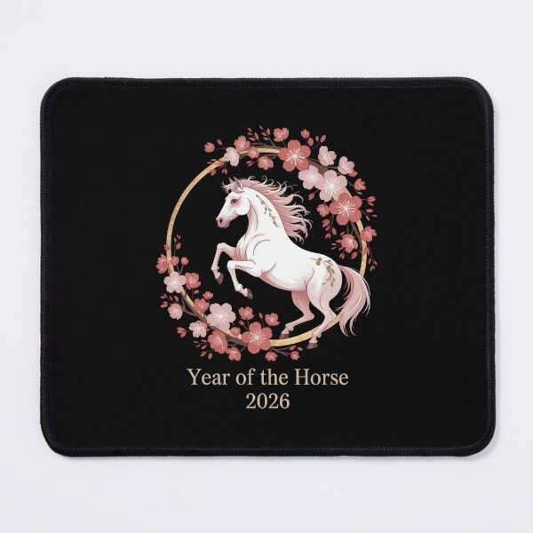 Item preview, 2026 Year of the Horse Floral Wreath Design designed and sold by Gogetgiggles.