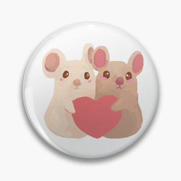 Item preview, Cute Mice in Love – Adorable Mouse Couple Holding Heart Illustration designed and sold by Naine  M..