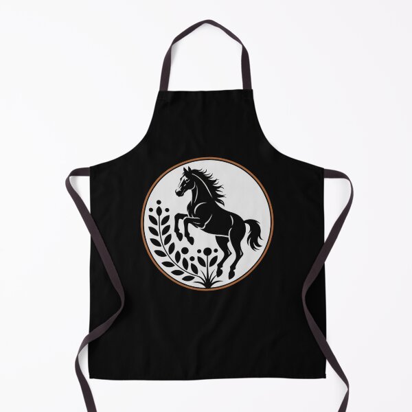 Item preview, Elegant Horse with Leaves Circle Design designed and sold by Gogetgiggles.
