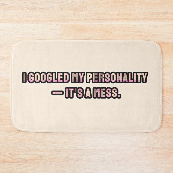 Item preview, I googled my personality — it’s a mess, a checkered inscription designed and sold by silent-violin.