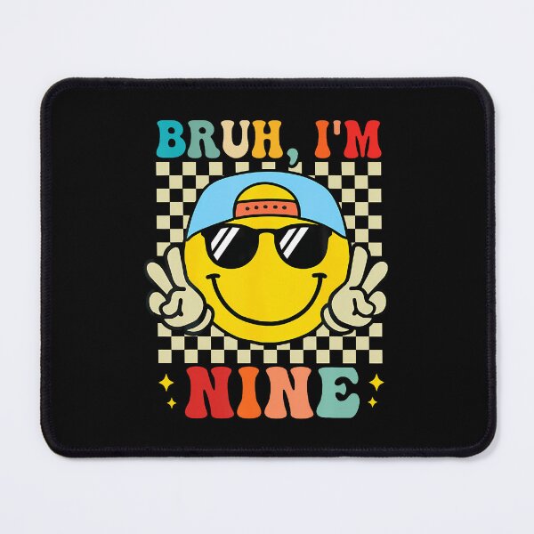 Item preview, Bruh I'M Nine 9 9Th Birthday Groovy Boys Girls 9 Years Old designed and sold by MadalynKiehn.