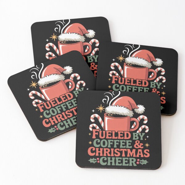 Item preview, Fueled by Coffee and Christmas Cheer Funny Holiday Coffee Mug Design designed and sold by DailyInkWear.