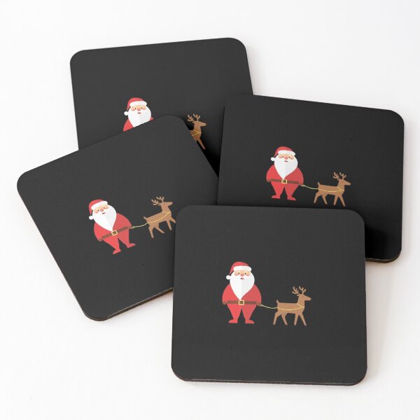 Item preview, Simple Santa and Reindeer Vector Graphic - Cute Minimalist Christmas Design designed and sold by Agnes-Creative.