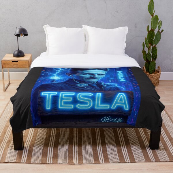 Aperçu de l'œuvre Tesla Recharged – Maître des rêves électriques créée et vendue par JFS-STUFFS.