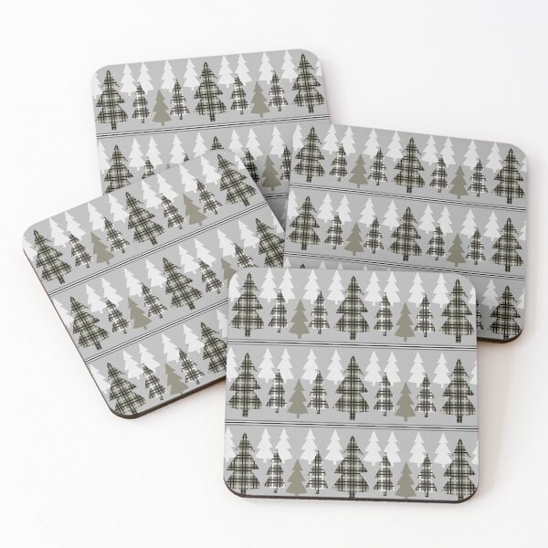 Item preview, Grey Plaid Pine Seamless Repeat designed and sold by Sharon Schwalbe.