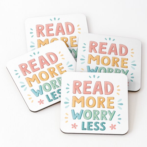 Item preview, Read More, Worry Less designed and sold by MrsBCuriosities.