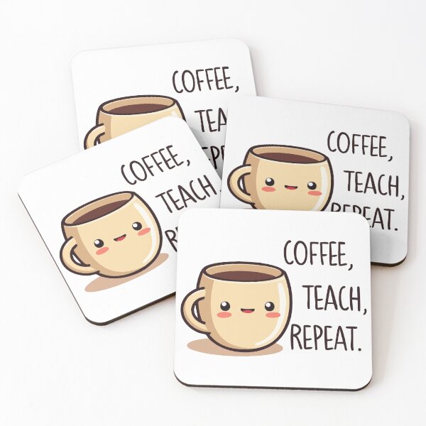 Item preview, Coffee Teach Repeat - Funny Teacher Coffee Design - Perfect Gift for Teachers designed and sold by Hans-Design.