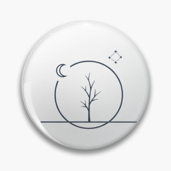 Item preview, Minimalist Night Tree Circle | Geometric Nature Line Art designed and sold by Creationpod44.