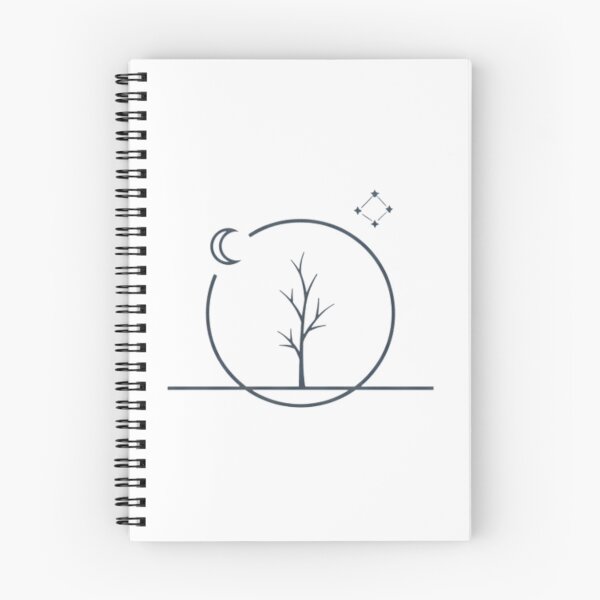 Item preview, Minimalist Night Tree Circle | Geometric Nature Line Art designed and sold by Creationpod44.