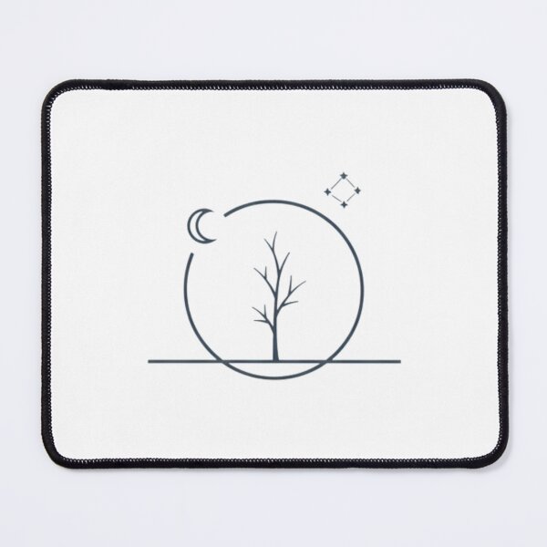 Item preview, Minimalist Night Tree Circle | Geometric Nature Line Art designed and sold by Creationpod44.