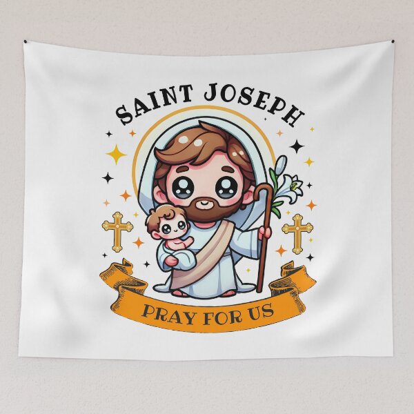 Item preview, St Joseph Pray for Us Catholic Church for kids Toddler designed and sold by NUMAcreations.