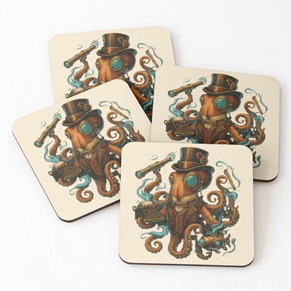 Item preview, Retro Futuristic Octopus Genius Steampunk Laboratory Design designed and sold by TrendznHitz.
