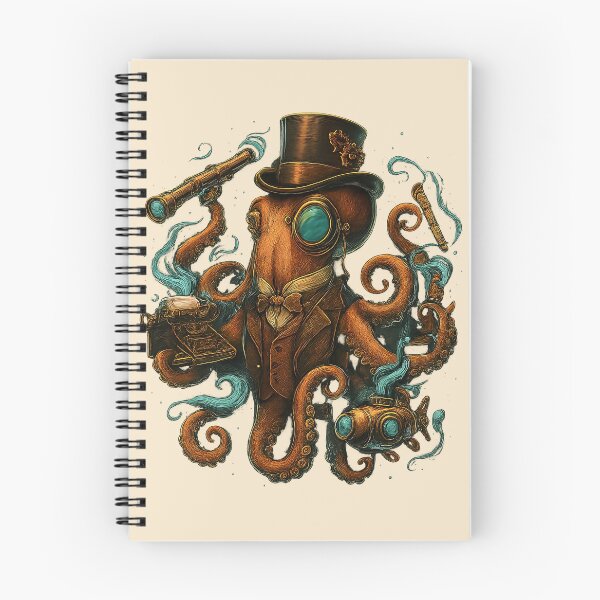 Item preview, Retro Futuristic Octopus Genius Steampunk Laboratory Design designed and sold by TrendznHitz.