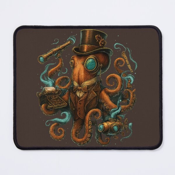 Item preview, Retro Futuristic Octopus Genius Steampunk Laboratory Design designed and sold by TrendznHitz.
