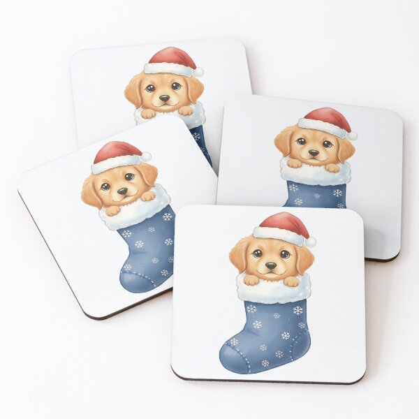 Item preview, Cute Christmas Puppy in Stocking – Festive Holiday Dog Illustration designed and sold by SkyTastic.