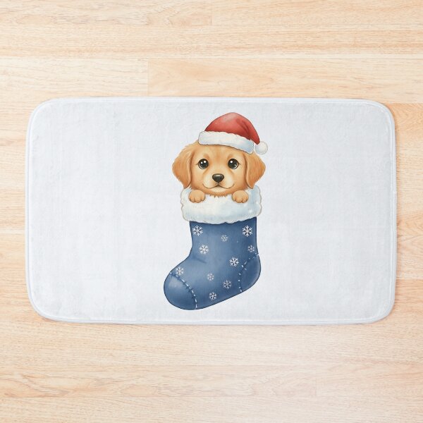 Item preview, Cute Christmas Puppy in Stocking – Festive Holiday Dog Illustration designed and sold by SkyTastic.