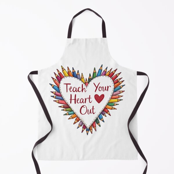 Item preview, Teach Your Heart Out - Heartfelt Teacher Design - Inspirational Gift for Educators designed and sold by Hans-Design.