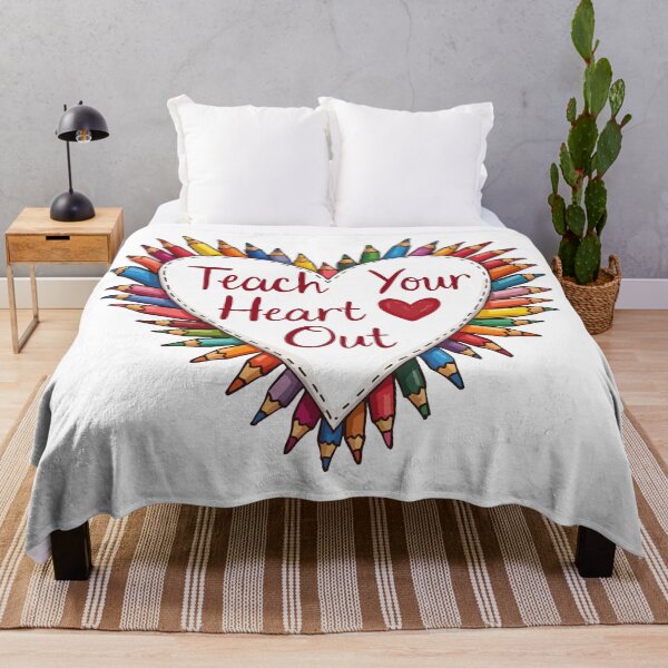 Item preview, Teach Your Heart Out - Heartfelt Teacher Design - Inspirational Gift for Educators designed and sold by Hans-Design.
