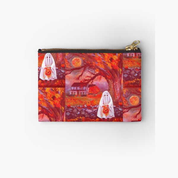 Item preview, Orange Trick or Treat Halloween Full Moon - Oil Painting Impressionist designed and sold by larrypnts.