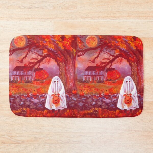 Item preview, Orange Trick or Treat Halloween Full Moon - Oil Painting Impressionist designed and sold by larrypnts.