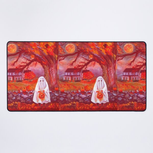 Item preview, Orange Trick or Treat Halloween Full Moon - Oil Painting Impressionist designed and sold by larrypnts.
